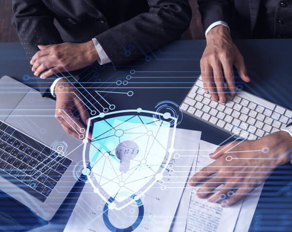 two-businesspeople-man-woman-working-project-protect-cyber-security-international-company-padlock-hologram-icons-table-with-documents-formal-wear-workspace-img two-businesspeople-man-woman-working-project-protect-cyber-security-international-company-padlock-hologram-icons-table-with-documents-formal-wear-workspace-img